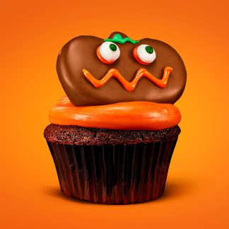 Pumpkin Patch Brownie Cupcake